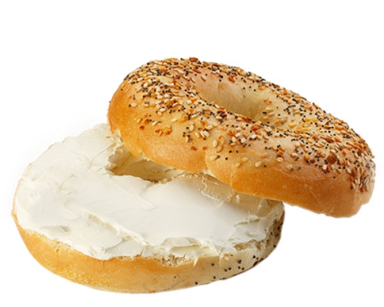 Order Bagel with Cream Cheese food online from Attman's Delicatessen store, Baltimore on bringmethat.com