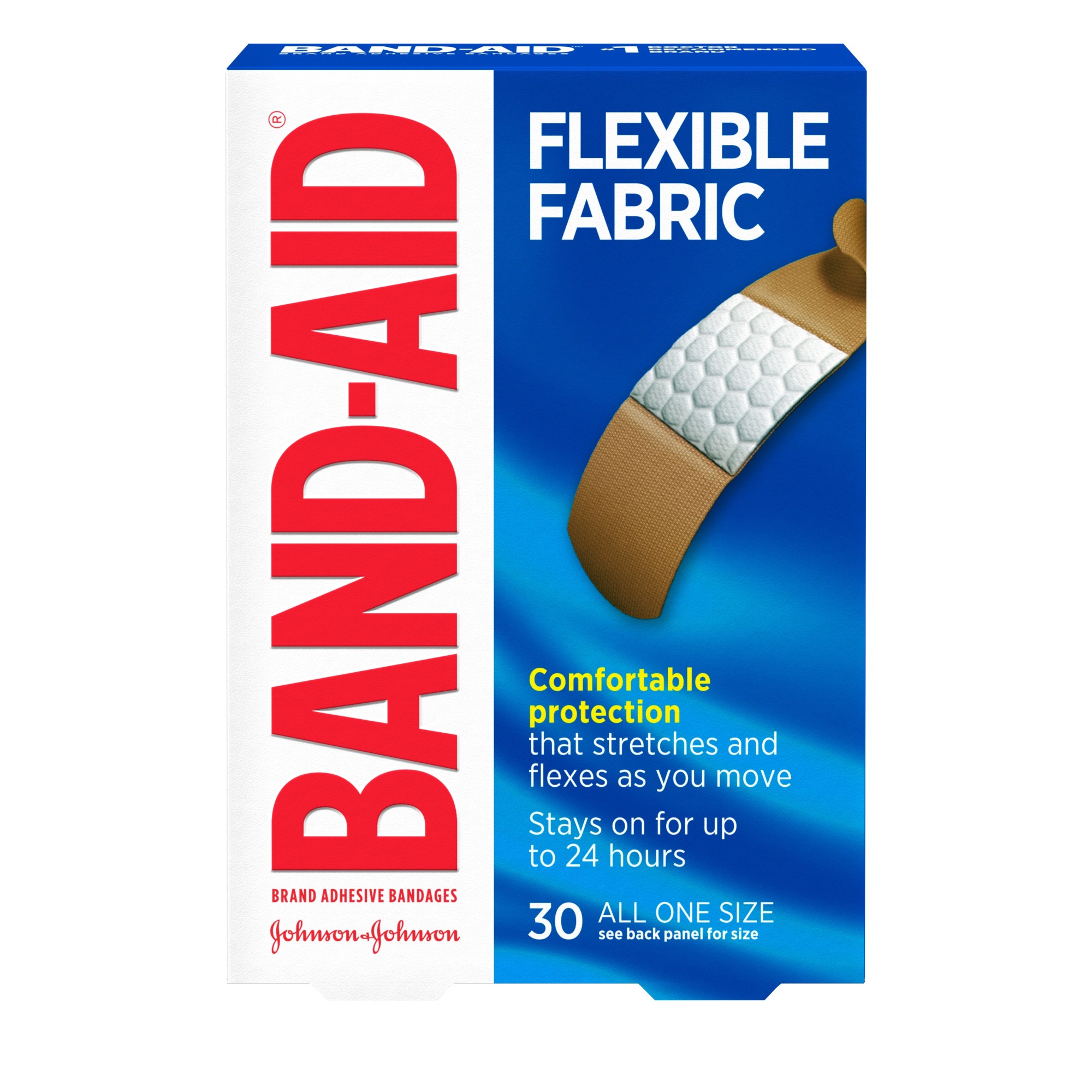 Order Band-Aid Brand Flexible Fabric Adhesive Bandages - All One Size, 30 ct food online from Bartell store, Edmonds on bringmethat.com