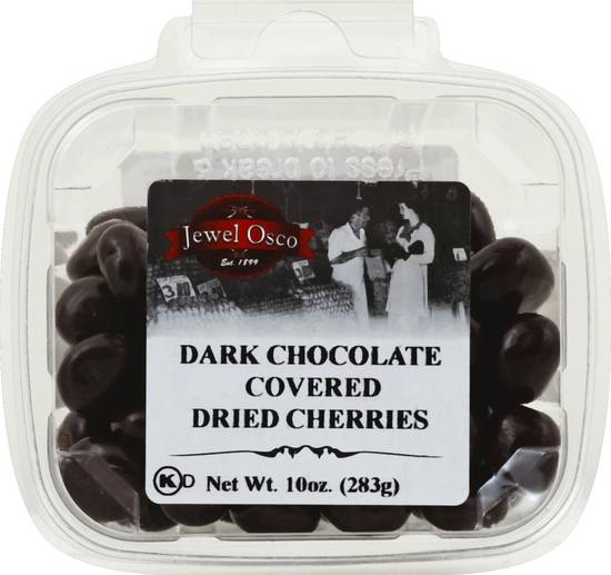 Order Jewel Osco · Dark Chocolate Covered Dried Cherries (10 oz) food online from Jewel-Osco store, Oswego on bringmethat.com