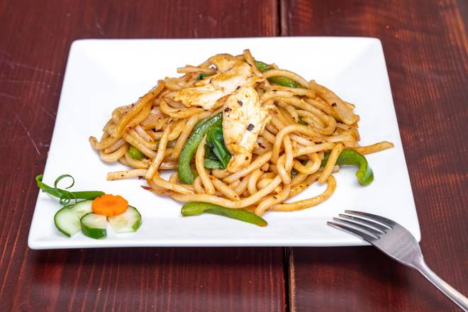 Order Vegan Udon Basil food online from Blue Orchid Pan Asian Cuisine store, New Haven on bringmethat.com