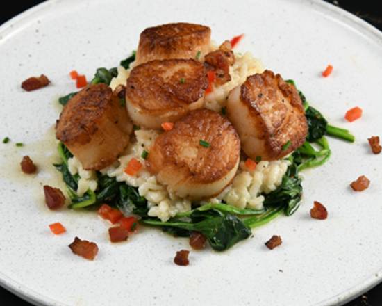 Order Seared Scallops food online from Simms Steakhouse store, Golden on bringmethat.com