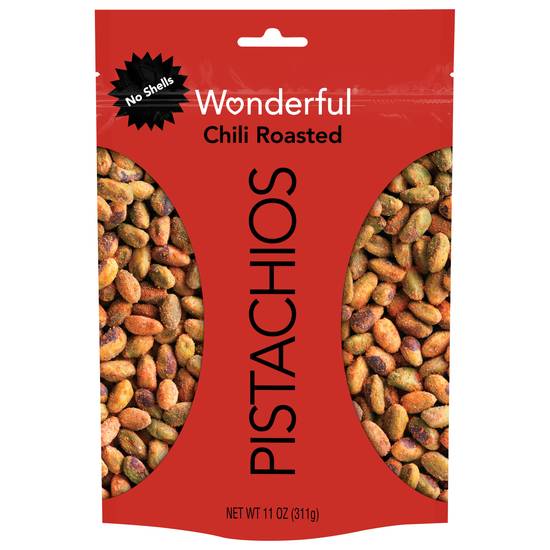Order Wonderful Pistachios No Shells Chili Roasted (11 oz) food online from Rite Aid store, Yamhill County on bringmethat.com