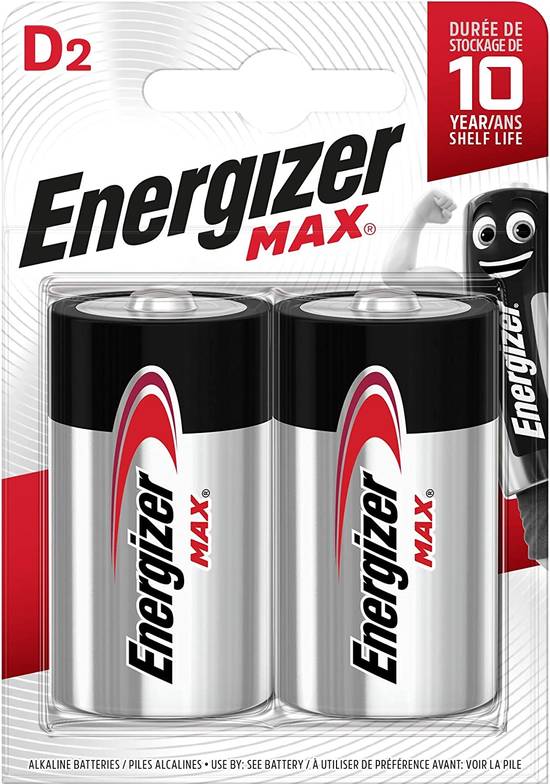 Order Energizer Max Alkaline D Battery2 Count food online from Deerings Market store, Traverse City on bringmethat.com