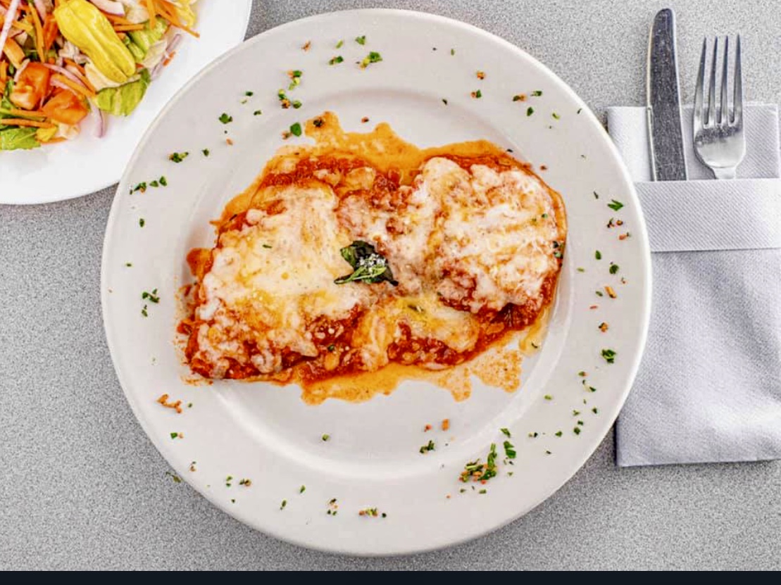 Order Grilled Chicken Parmigiana food online from Chris Pizza store, Clifton on bringmethat.com