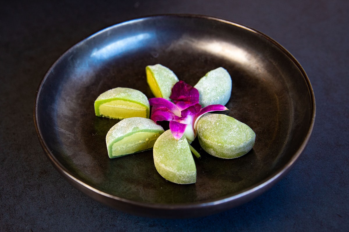 Order MOCHI ICE CREAM - MATCHA (GF) food online from Blue Sushi Sake Grill store, Lincoln on bringmethat.com