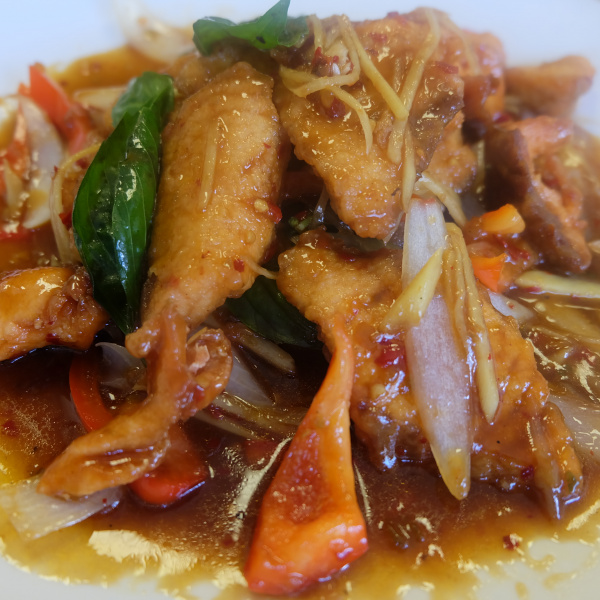 Order Spicy Ginger Fish food online from Pho & Spice store, Waltham on bringmethat.com