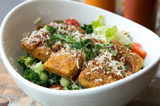 Order Crispy BBQ Tofu Salad food online from Proposition Chicken store, San Francisco on bringmethat.com