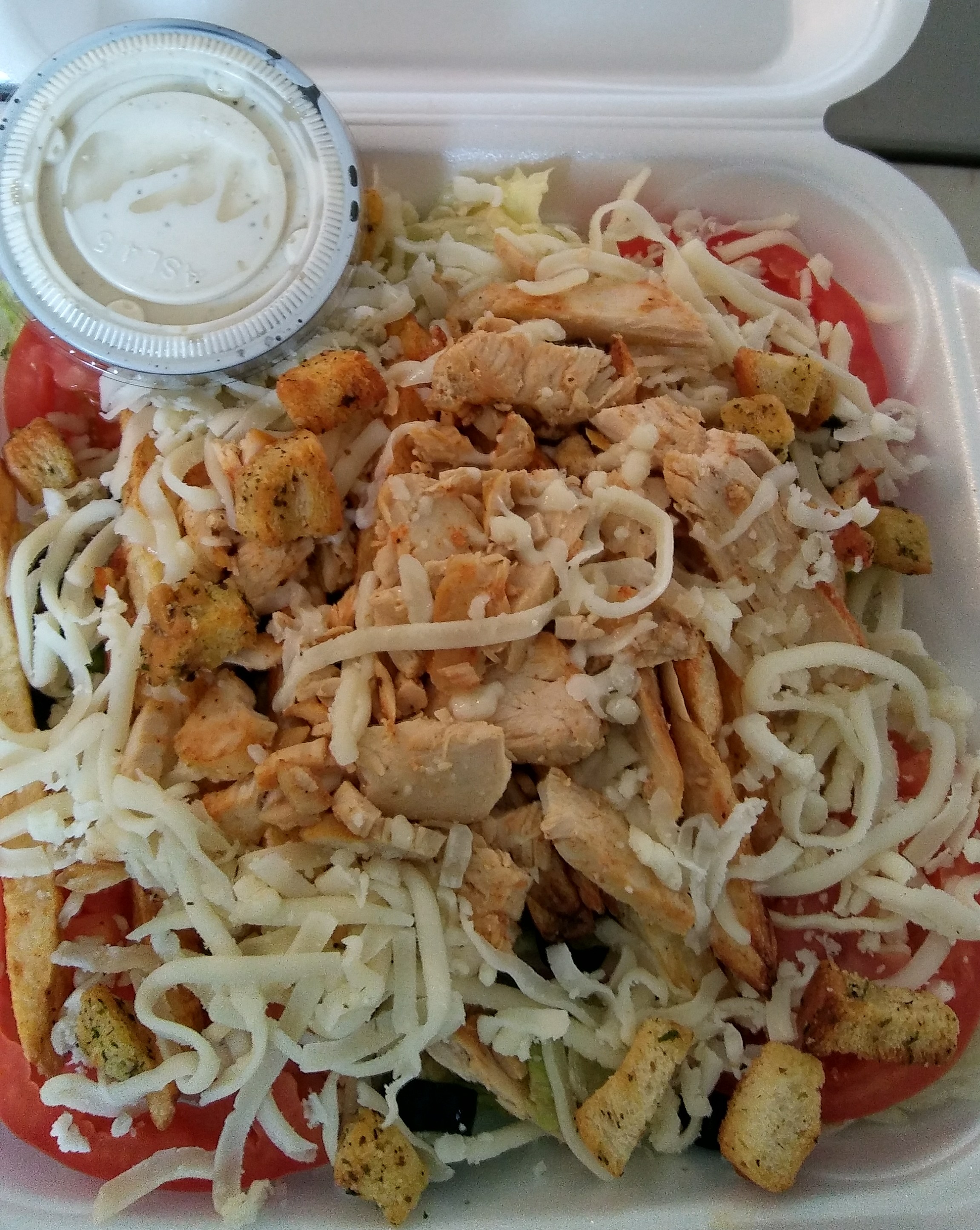 Order Grilled Chicken Salad food online from Pizza Bistro store, West Mifflin on bringmethat.com