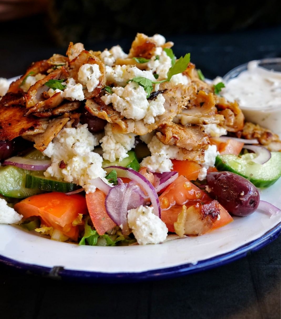 Order Greek Salad food online from Woodridge Pizza store, Wood Ridge on bringmethat.com