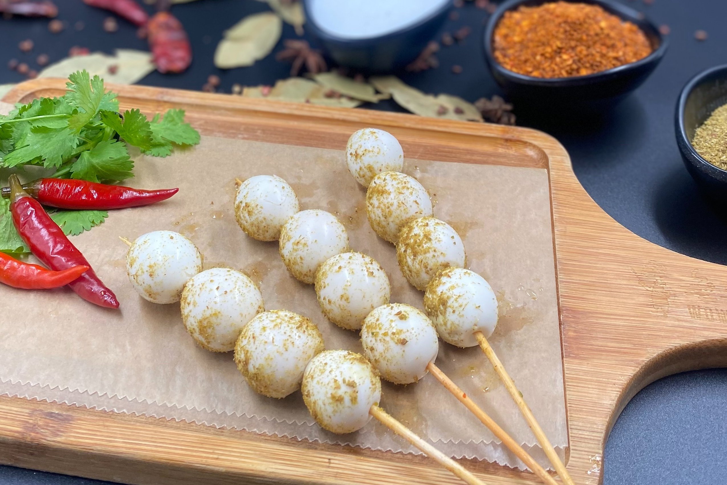 Order Quail Egg(3 sk) food online from Wu Er by WOW Barbecue store, Brookline on bringmethat.com