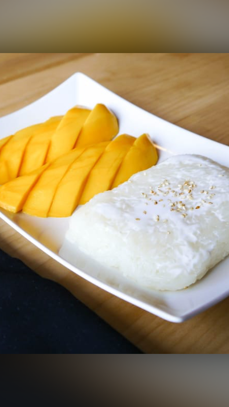 Order Mango with sticky rice  food online from The Dish Thai Fusion Cuisine store, Studio City on bringmethat.com