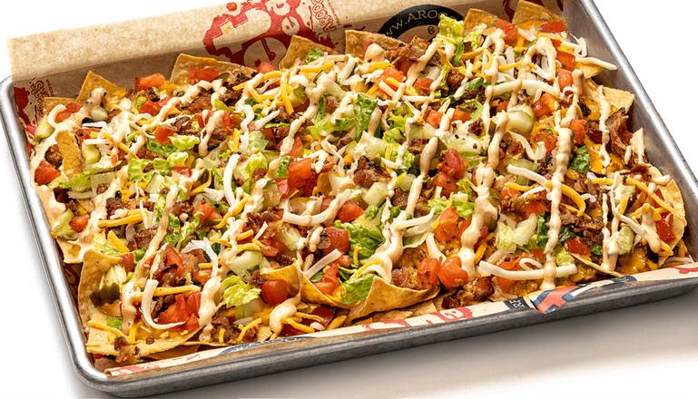 Order Bacon Cheeseburger Nachos food online from Arooga's Route 39 store, Harrisburg on bringmethat.com