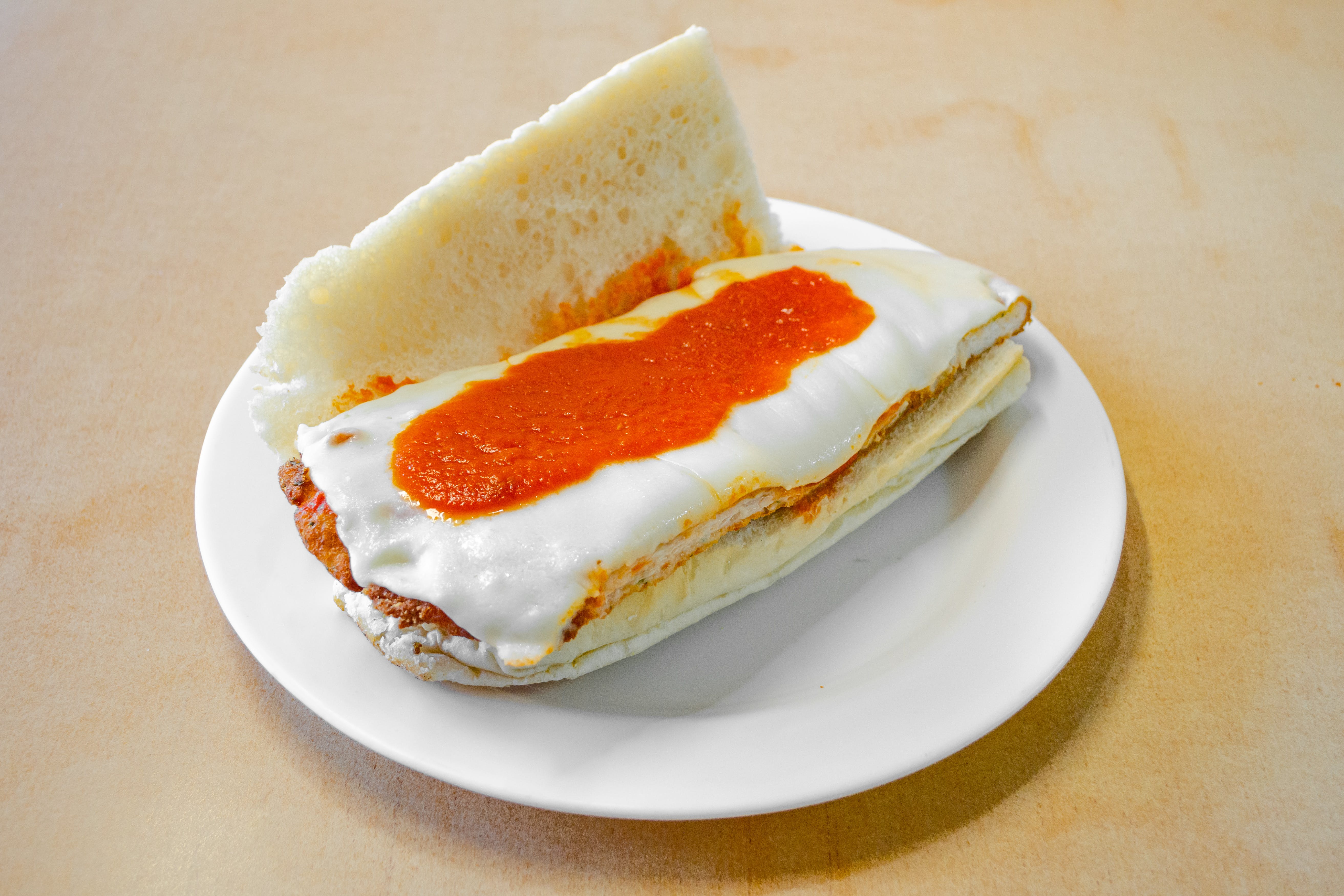 Order Chicken Parm Sub - Small food online from Ranchito Pizzeria & Mexican Restaurant store, Fords on bringmethat.com