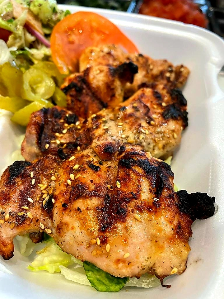 Order Grilled Chicken Kabob food online from Manakeesh Cafe Bakery store, Philadelphia on bringmethat.com