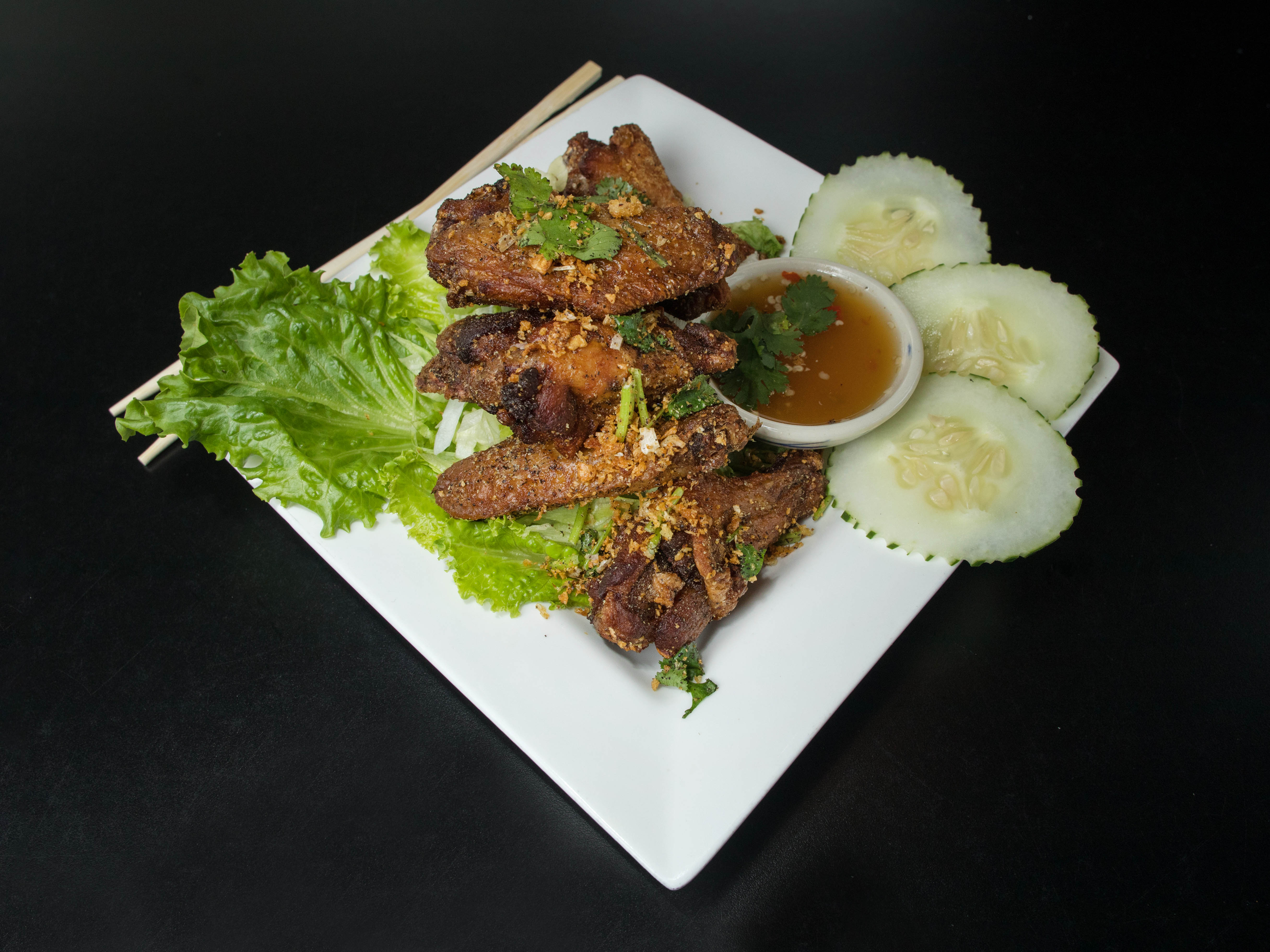 Order Muay Thai Wings- 6 Pieces food online from Pattaya Thai store, Jacksonville on bringmethat.com