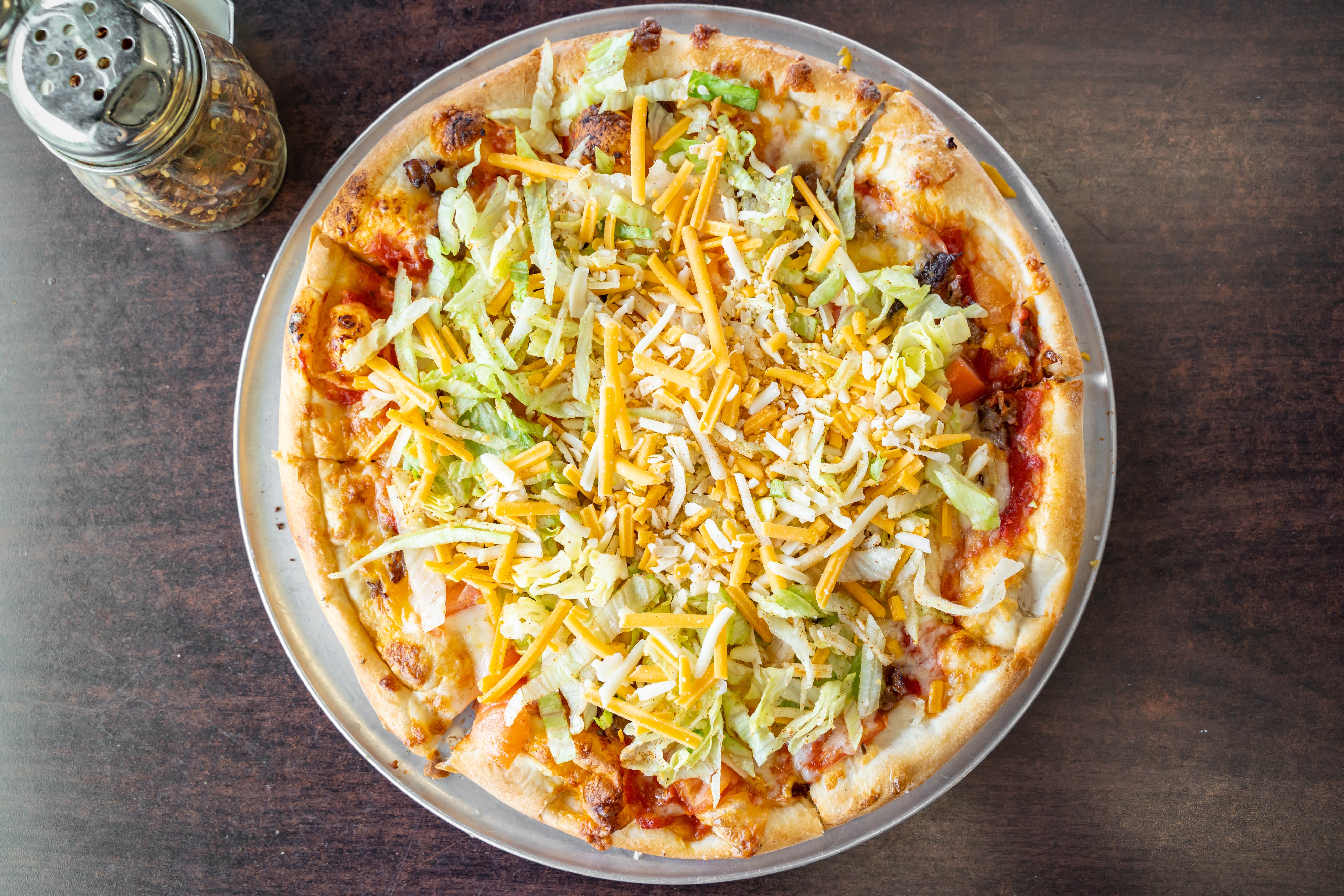 Order Taco Pizza - Small 10" (8 Slices) food online from Steak Out store, Sewell on bringmethat.com