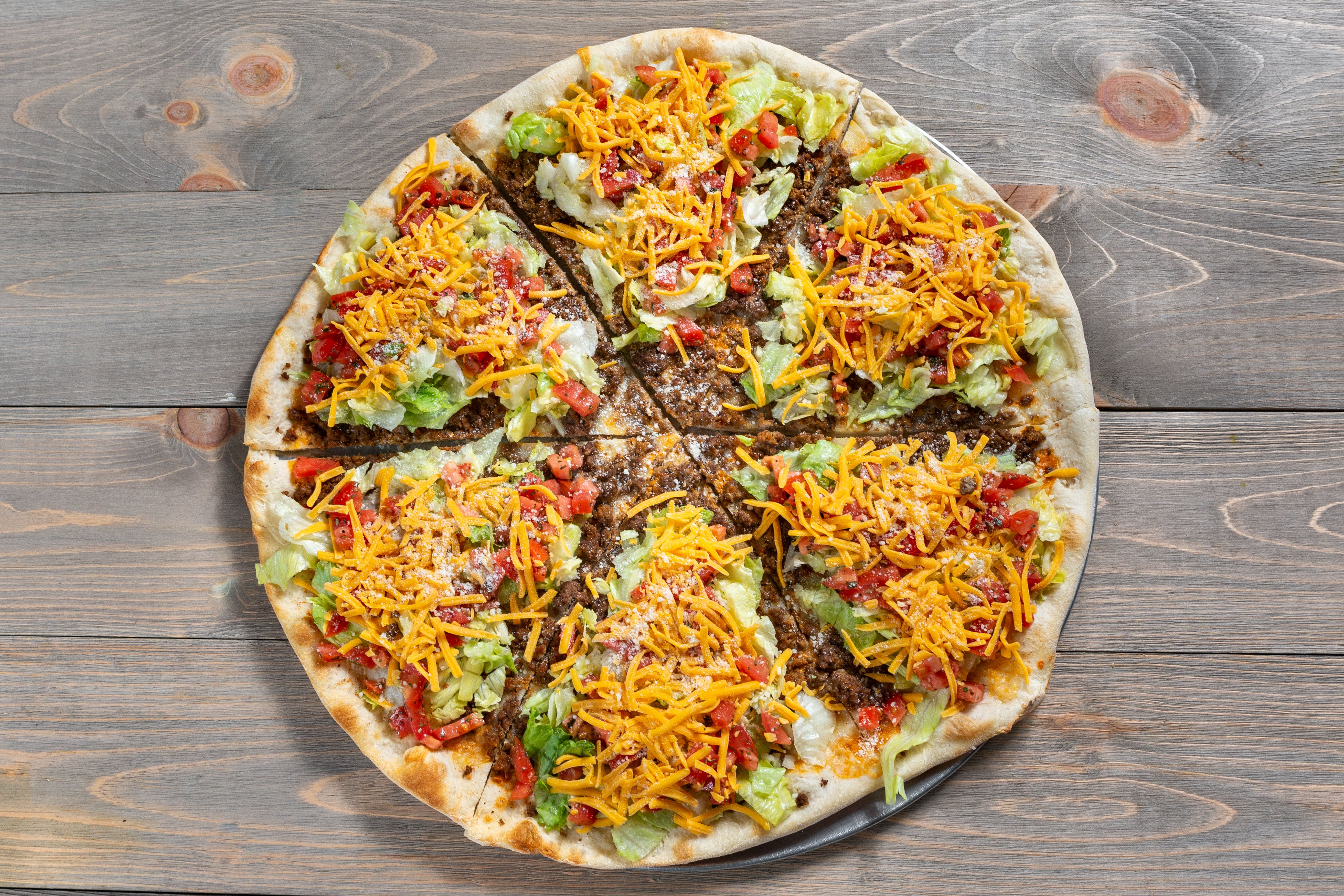Order Taco Pizza - Medium 14'' (6 Slices) food online from Pizza Town Ii Lickdale Indiantown Gap store, Jonestown on bringmethat.com