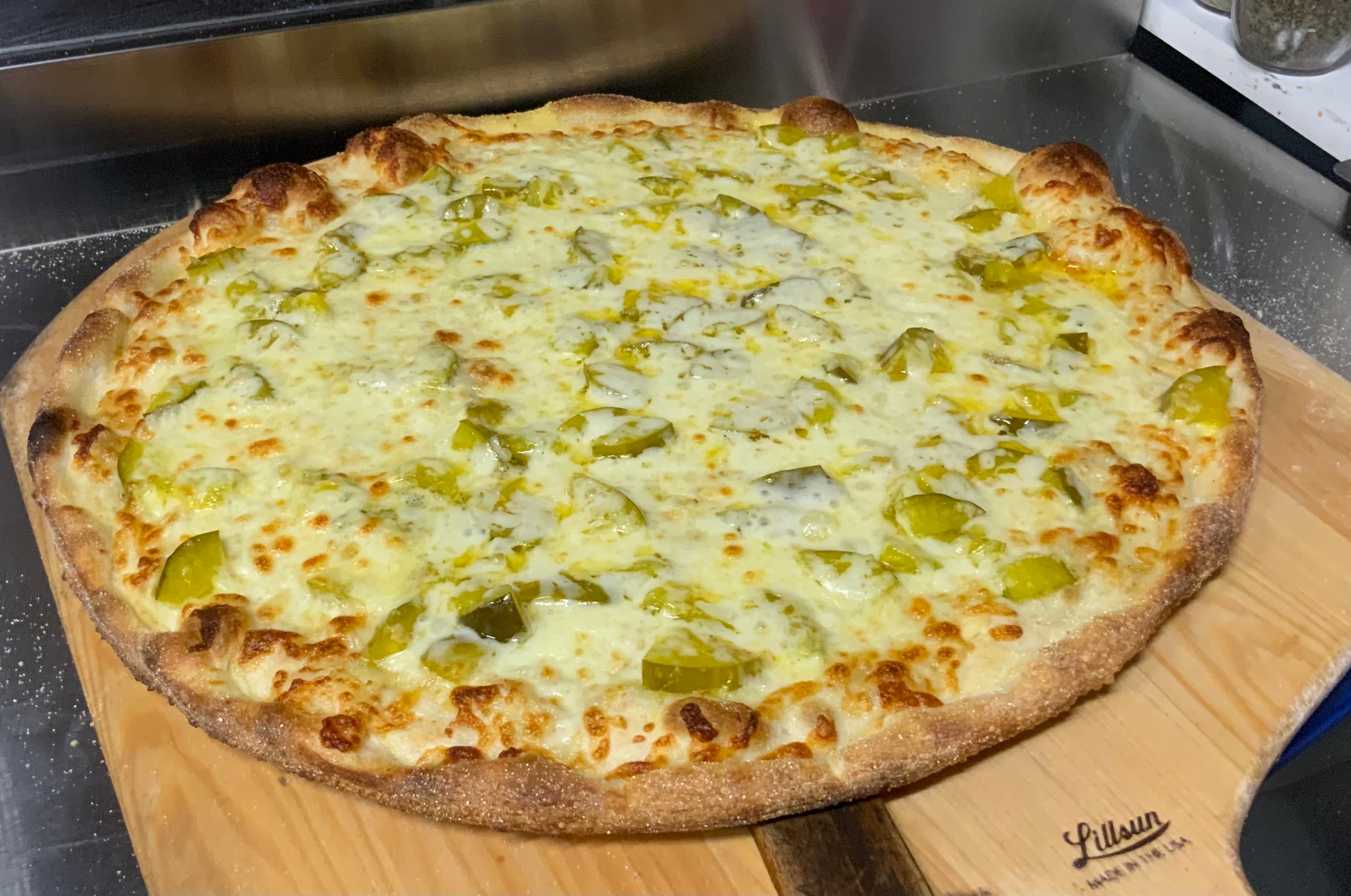 Order Pickle Pizza - Mini food online from Whatinthe Sam Hills Brick Oven Pizza store, Wilkes-Barre on bringmethat.com