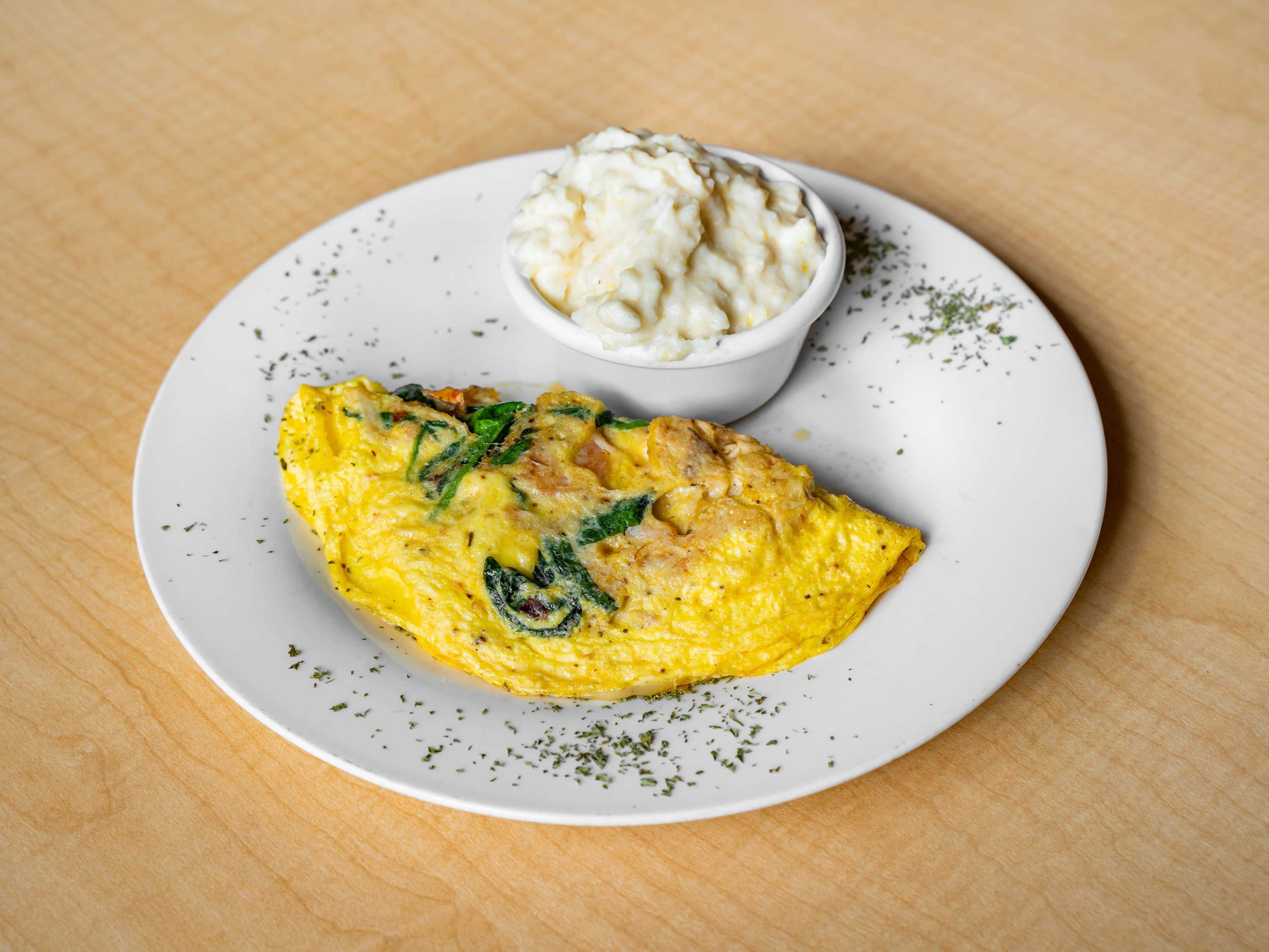 Order Seafood Omelet with home fries food online from Amari's Restaurant store, Philadelphia on bringmethat.com