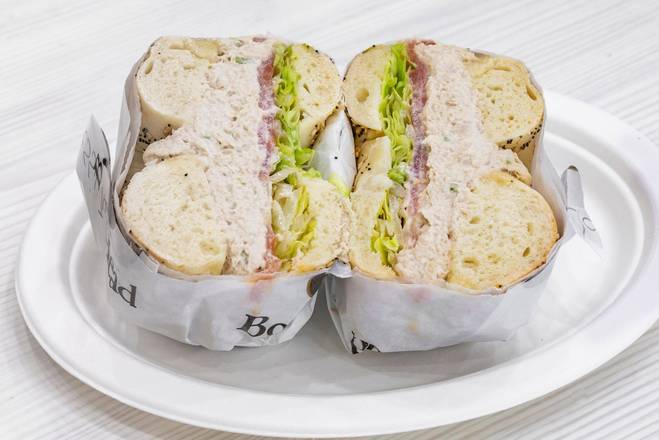 Order Tuna Salad Sandwich food online from Bagel Boss store, Westbury on bringmethat.com