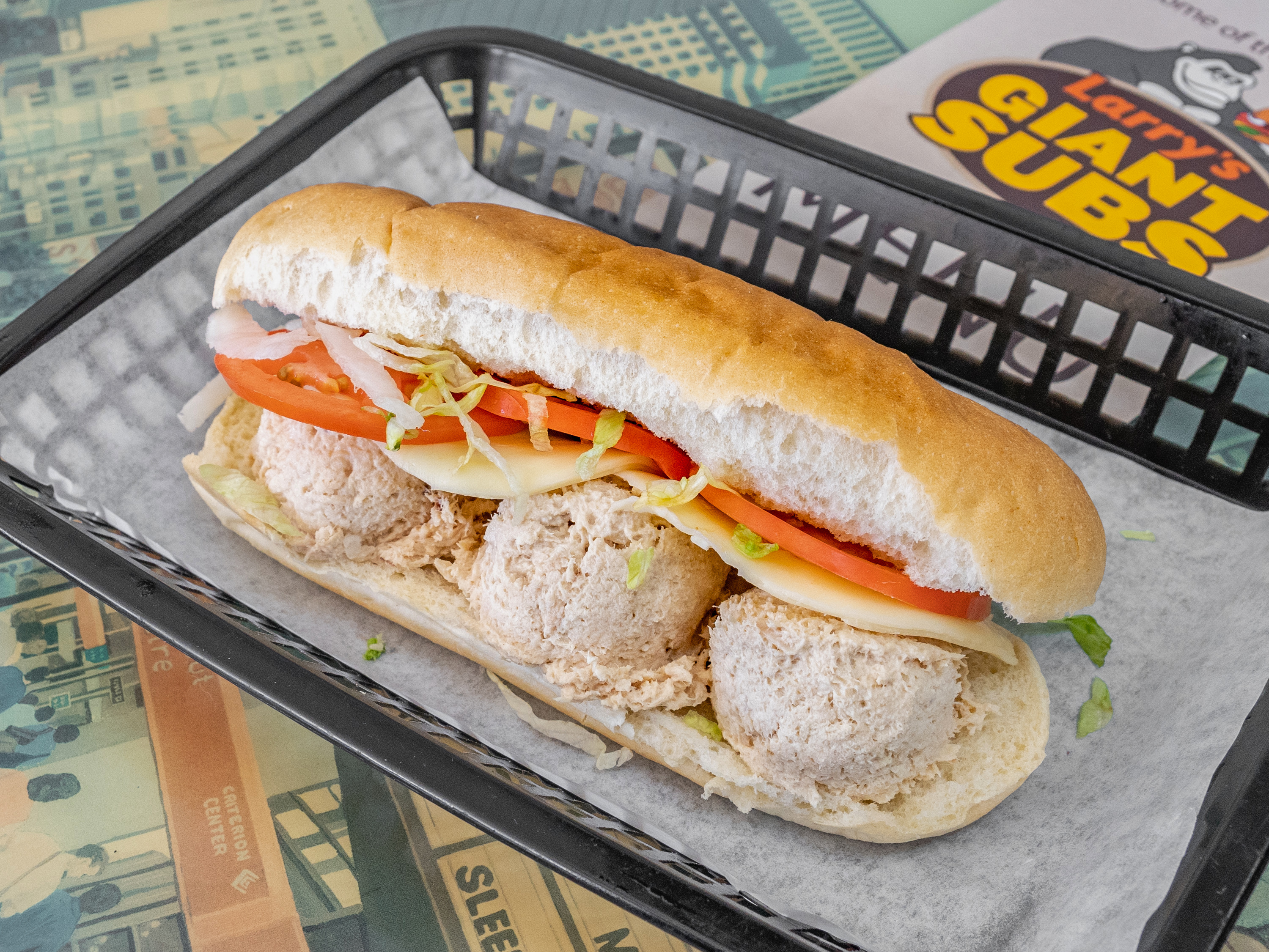 Order Tuna Salad Cold Sub food online from Larry's Giant Subs on Abercorn St. store, Savannah on bringmethat.com