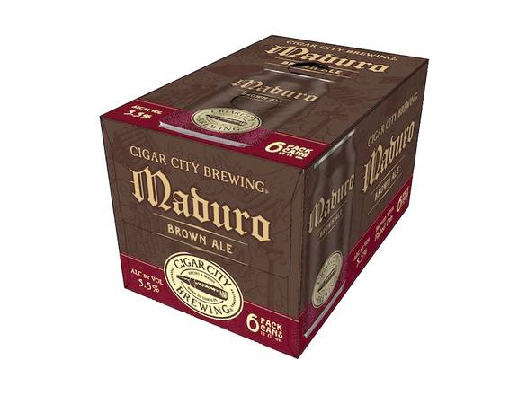 Order Cigar City Brewing Maduro Brown Ale - 6x 12oz Cans food online from Eagle Liquor & Wine store, Chattanooga on bringmethat.com