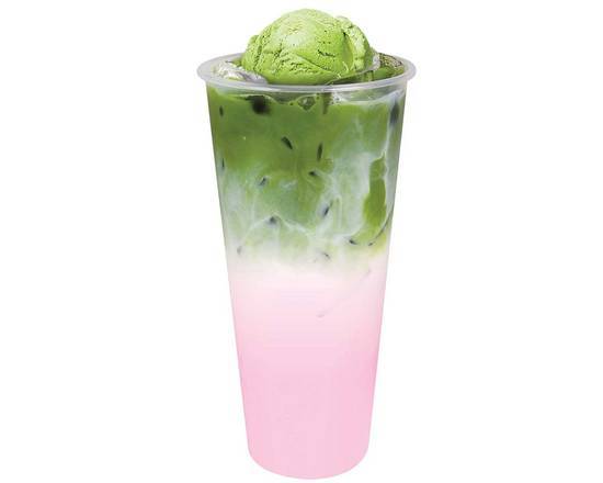Order Rose Matcha Float food online from Boba Time store, Bell on bringmethat.com
