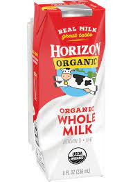 Order Horizon Organic Whole Milk 8oz food online from Da Bomb Brownies store, Plano on bringmethat.com