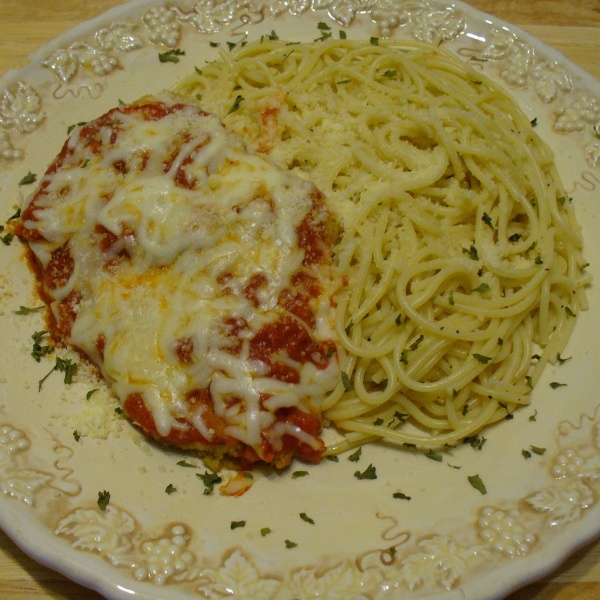 Order Chicken Parmigiana with Pasta food online from City Pizza store, Hartford on bringmethat.com
