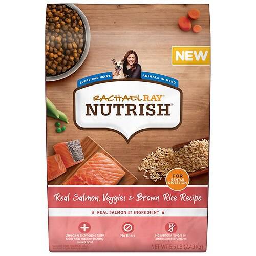Order Rachel Ray Nutrish Salmon, Veggies & Brown Rice Recipe, Dry Dog Food - 5.5 lb food online from Walgreens store, Brewer on bringmethat.com