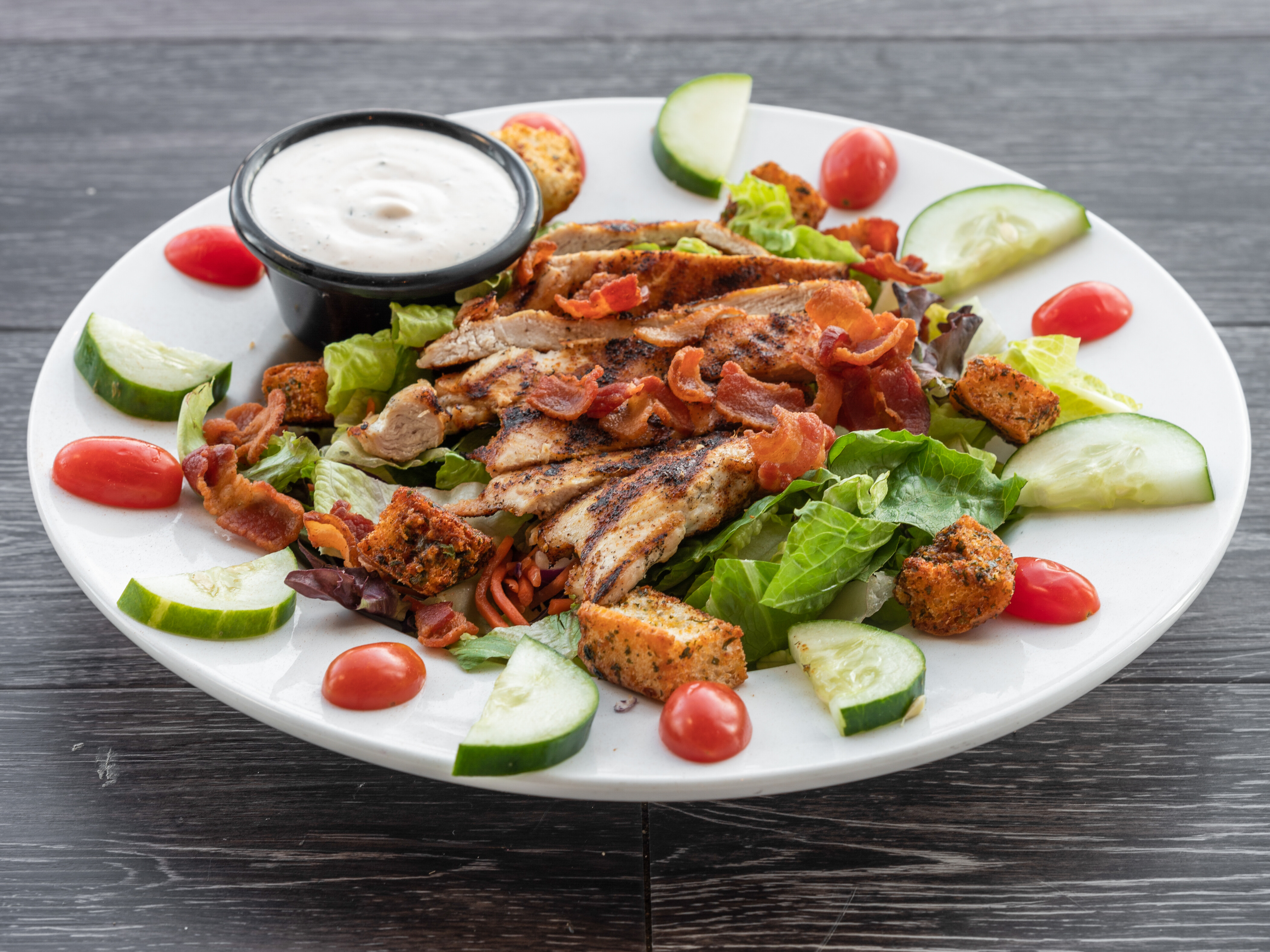 Order Big Kahuna Wings Grilled Salad food online from Big Kahuna Wings store, Knoxville on bringmethat.com
