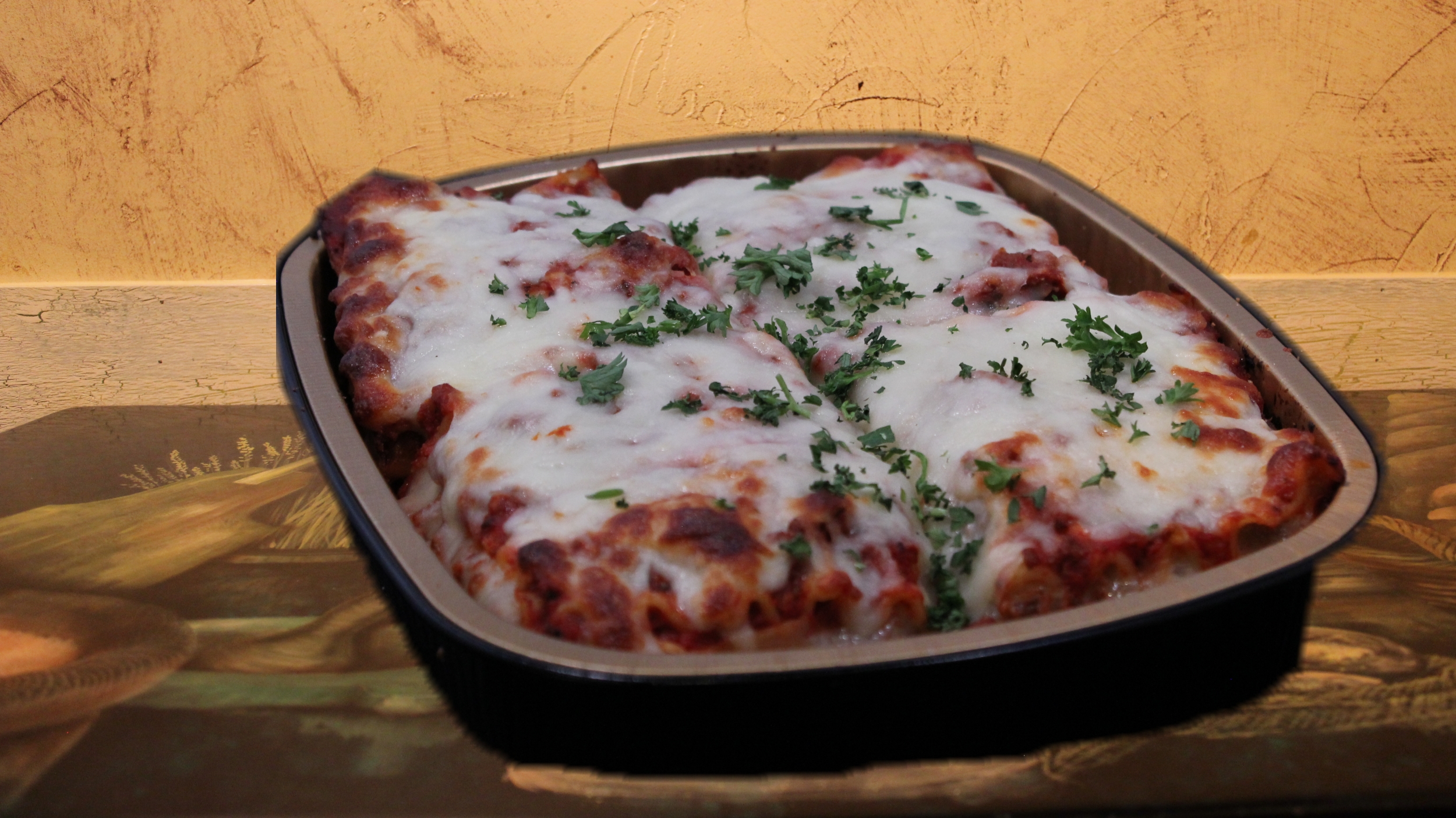 Order Meat Lasagna - 4 pieces food online from Zio Johno's Spaghetti House store, Iowa City on bringmethat.com