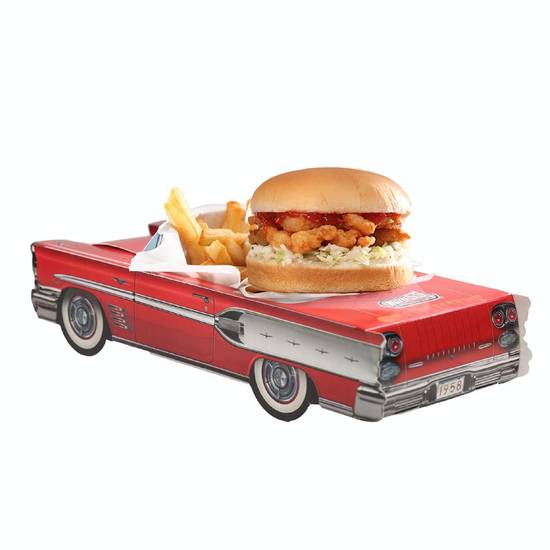 Order Kids' Meal Shrimp Burger food online from Hwy 55 Burgers Shakes & Fries store, Conover on bringmethat.com