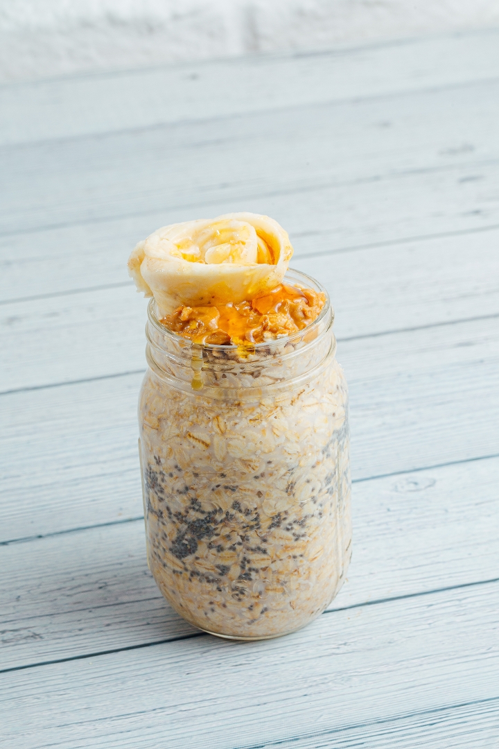 Order PB Banana Oats food online from B Nutritious store, Fountain Valley on bringmethat.com