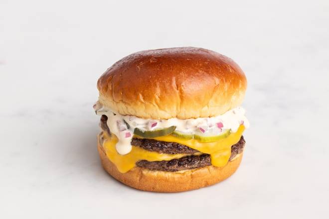 Order Signature Double Cheeseburger food online from Aster Hall store, Chicago on bringmethat.com