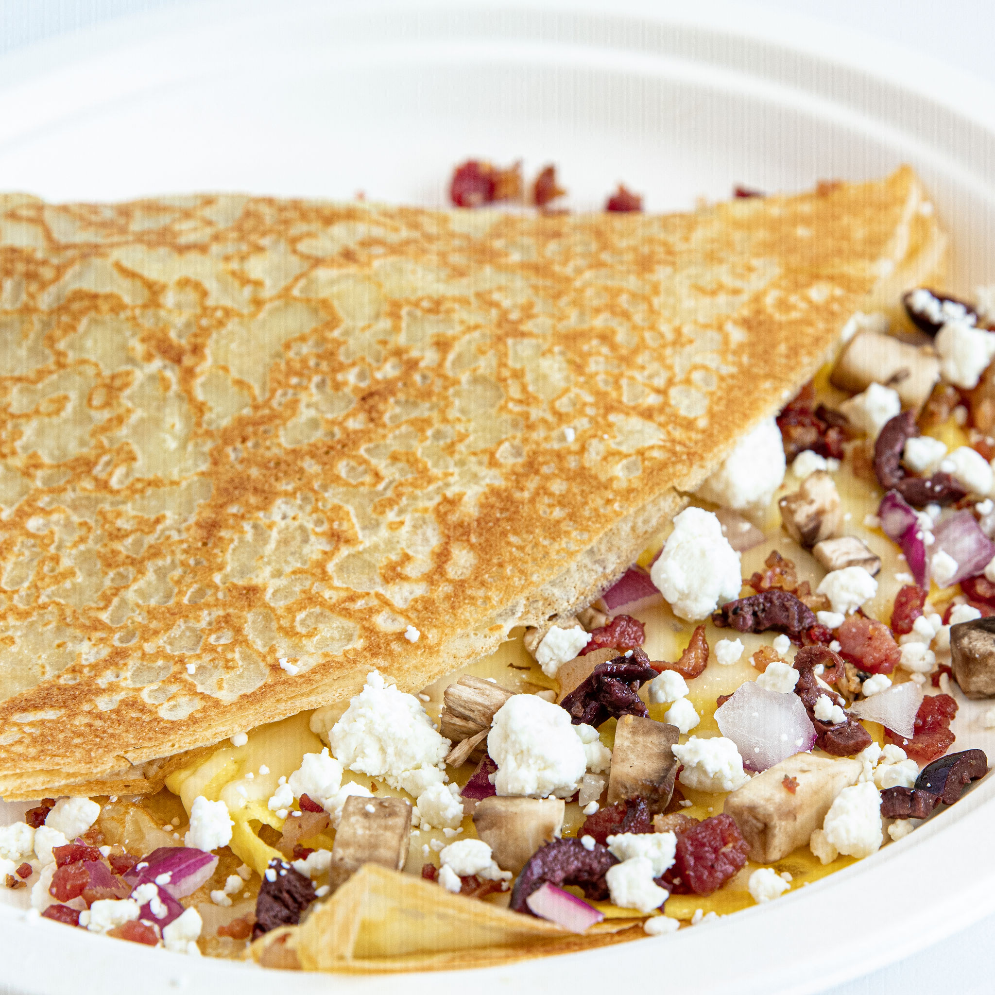Order Chevre and Mozzarella Crepe food online from Hazelnuts Creperie store, Charlotte on bringmethat.com
