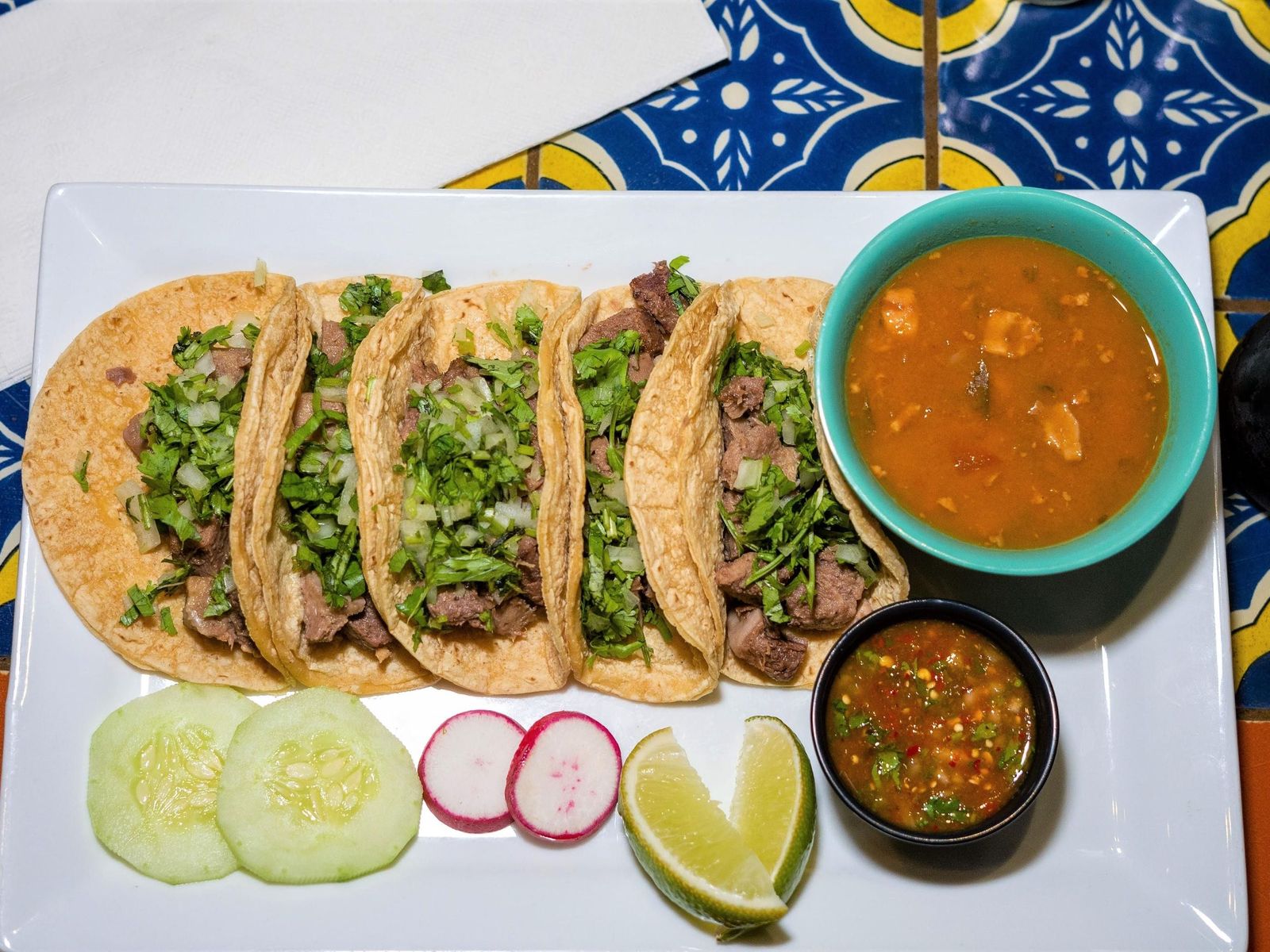 Order Tacos de Lengua food online from Hacienda San Miguel - Mobile store, Mobile on bringmethat.com
