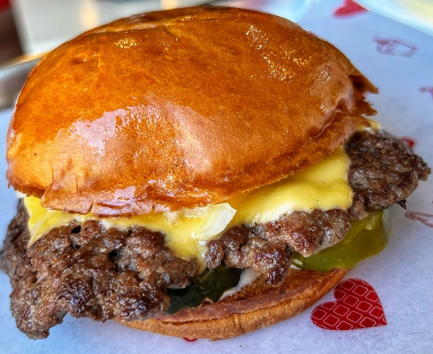 Order Smashburger (Brioche Bun) food online from The Waffle Bus store, Houston on bringmethat.com