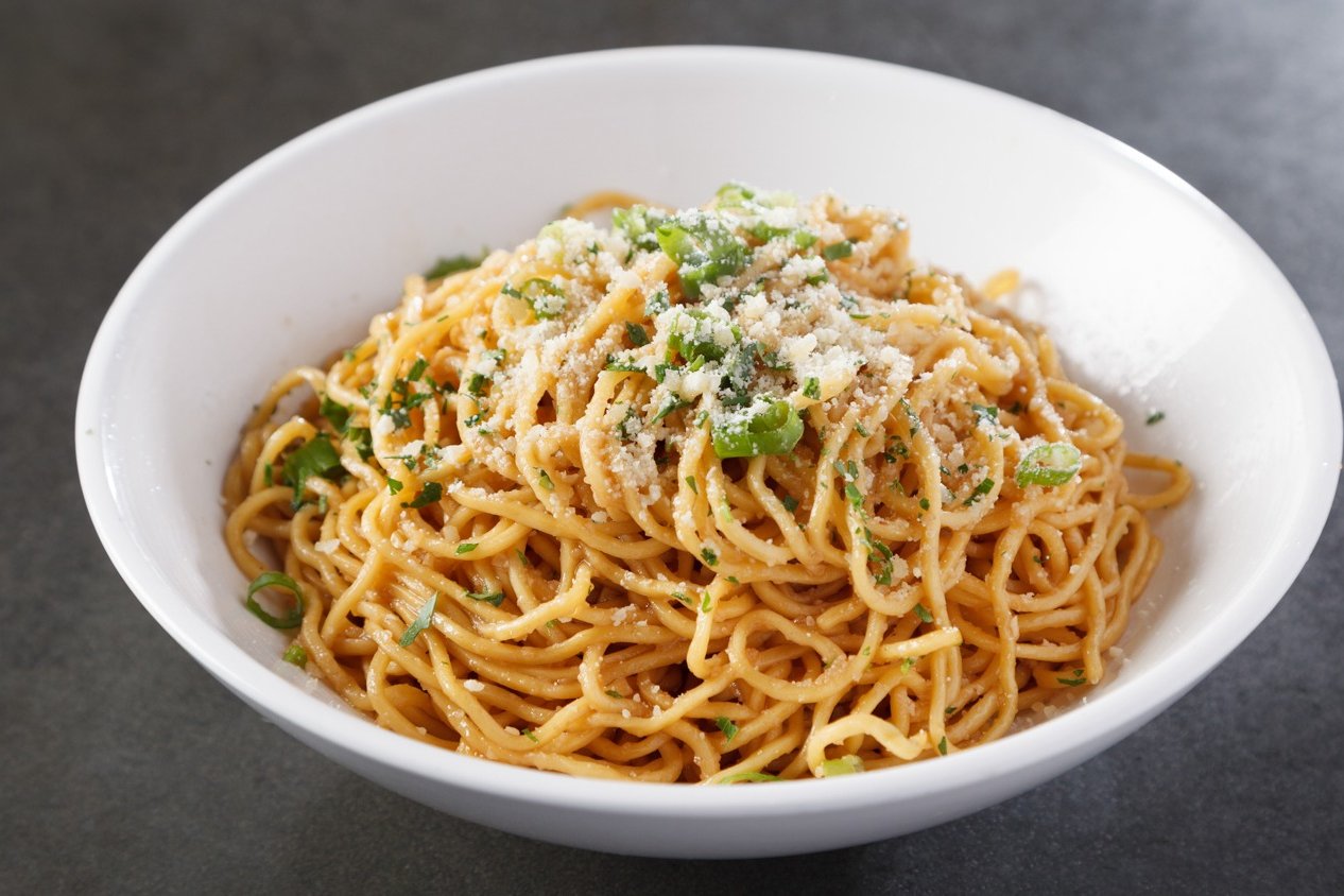 Order Garlic Noodles with Parmesan Cheese food online from Wokcano store, Burbank on bringmethat.com