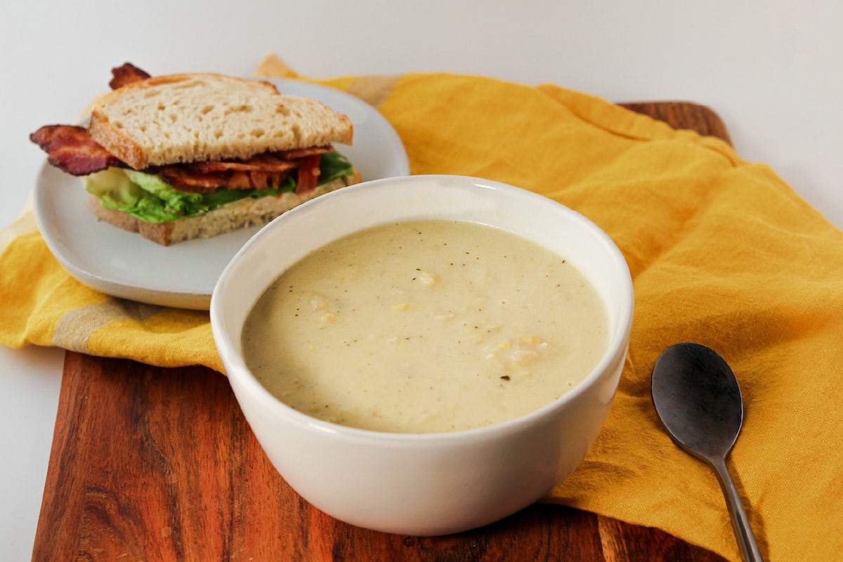 Order Potato Chowder Soup food online from Greenlight Salads & Bowls store, Boulder on bringmethat.com