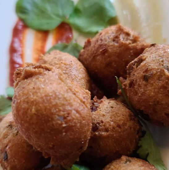 Order Chorizo Hush Puppies food online from The Vegan Club store, Cleveland on bringmethat.com