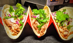 Order Carnitas Tacos food online from Little Rock Taqueria store, Columbus on bringmethat.com