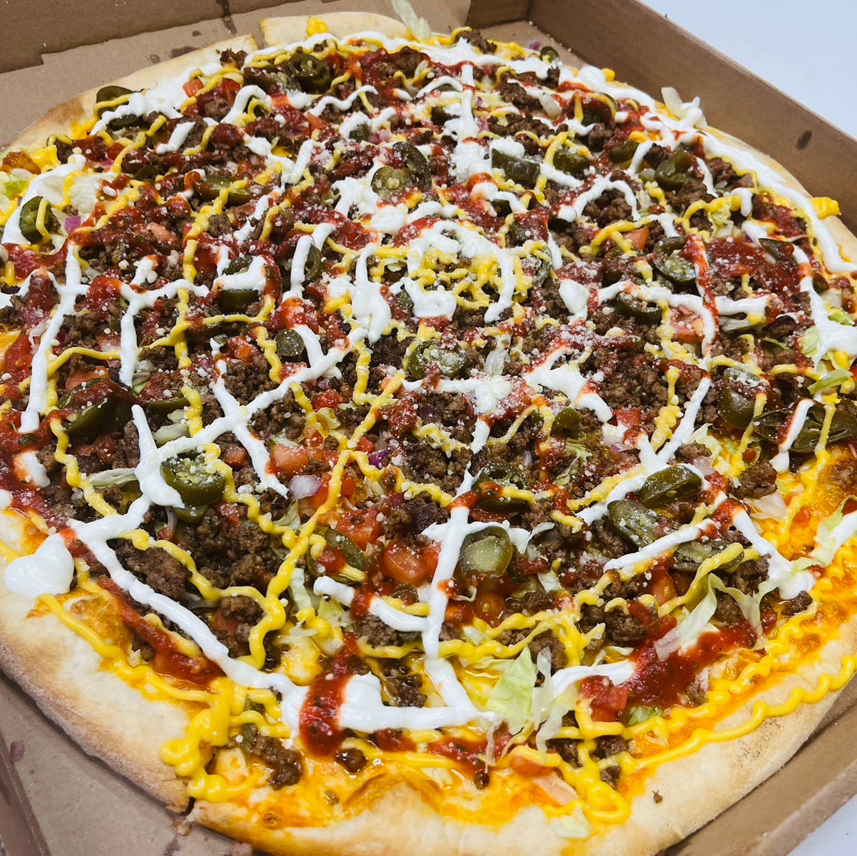 Order Taco Pizza - Medium 14" food online from Vito Pizza And Grill store, Spring City on bringmethat.com