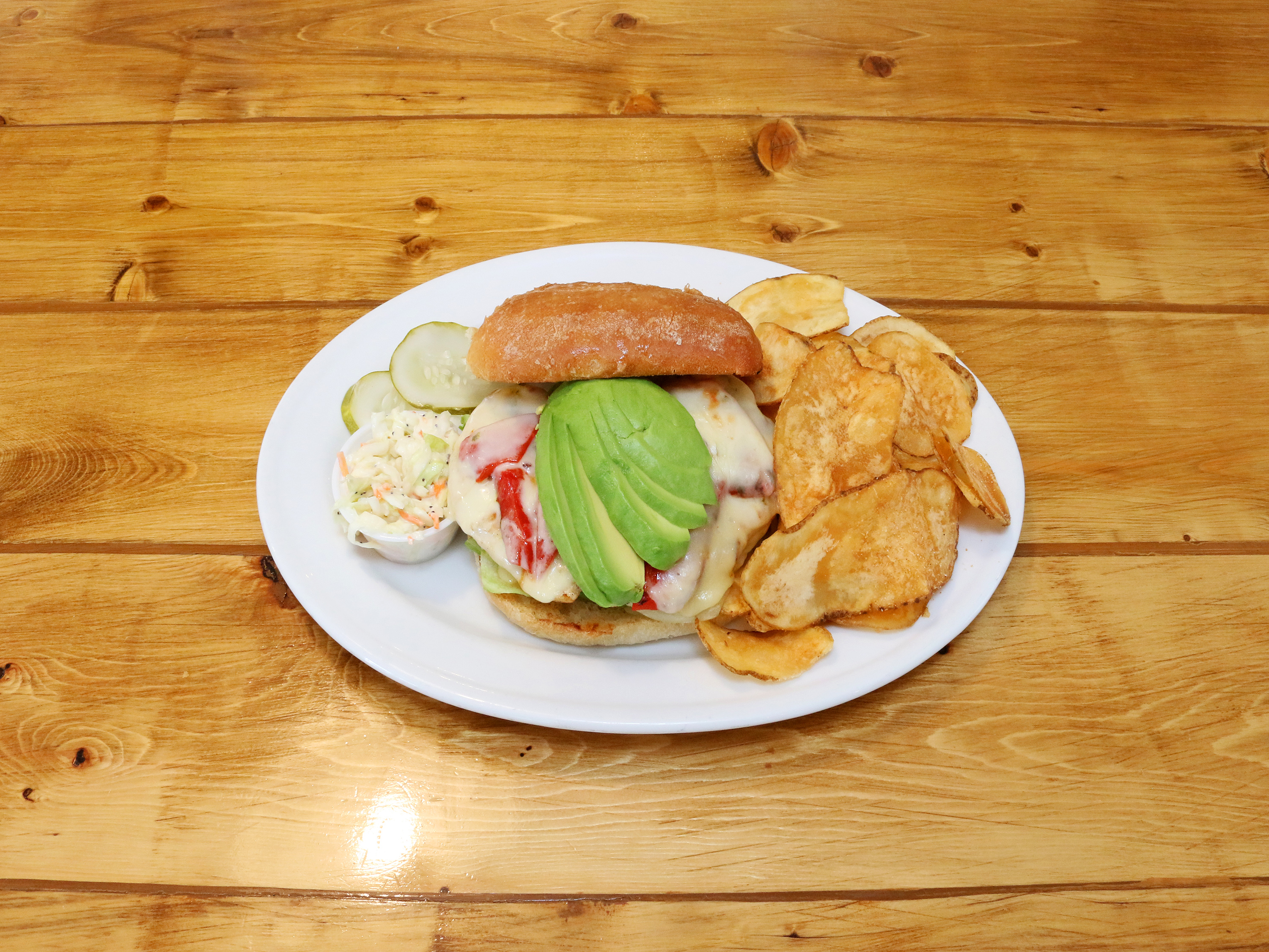 Order Avocado Santa Fe Chicken Sandwich food online from The Southern Cafe store, Crest Hill on bringmethat.com