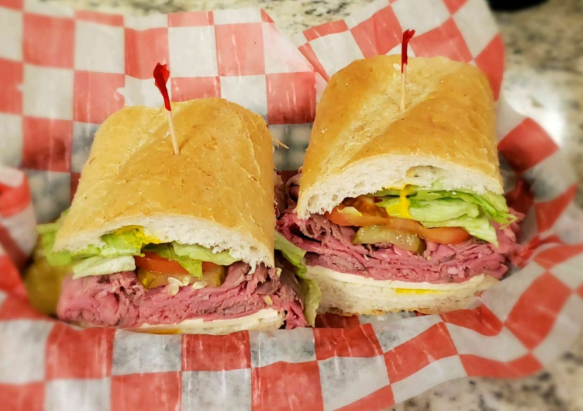 Order Small Roast Beef Sandwich food online from A Cut Above Deli store, Canton on bringmethat.com