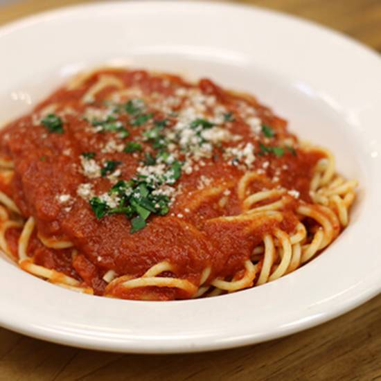 Order Spaghetti with Fresh Tomato Sauce food online from Mario's Pizza store, Greensboro on bringmethat.com