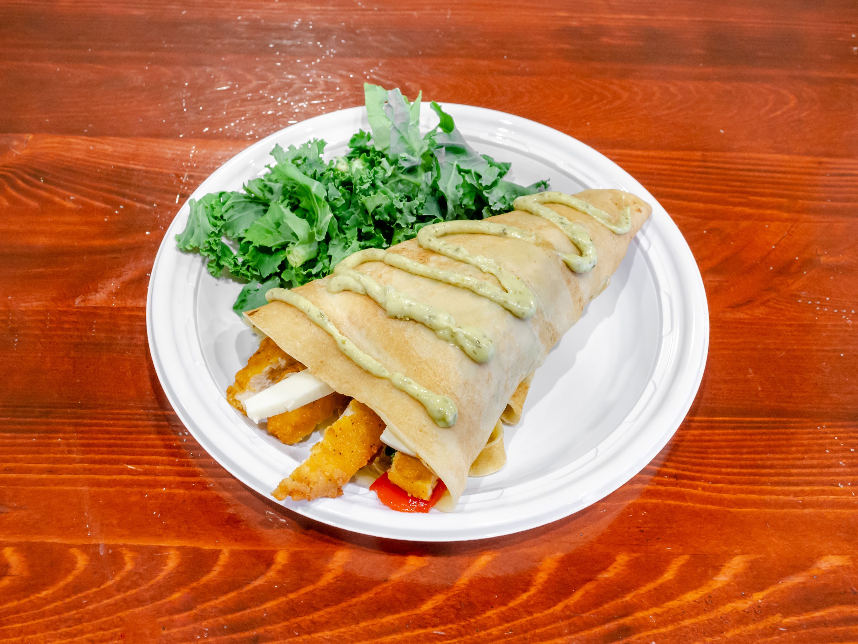 Order Grilled Chicken Pesto  food online from House Of Crepes store, Rutherford on bringmethat.com