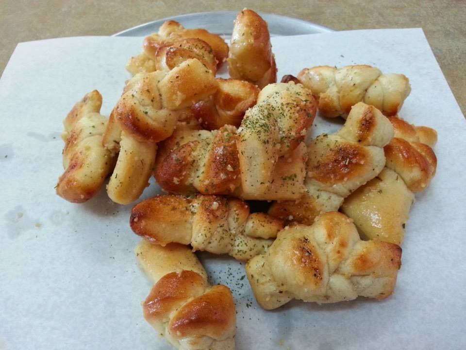 Order Garlic Knots - 5 Pieces food online from Palumbo Pizza and Subs store, Allentown on bringmethat.com