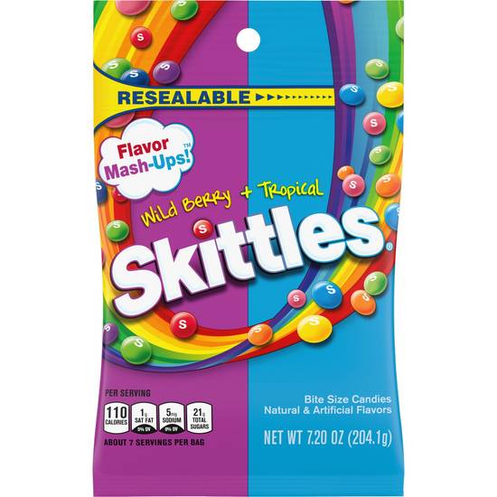 Order Skittles Flavor Mash-Ups Wild Berry and Tropical Chewy Candy, 7.2 OZ food online from Cvs store, DOVER on bringmethat.com