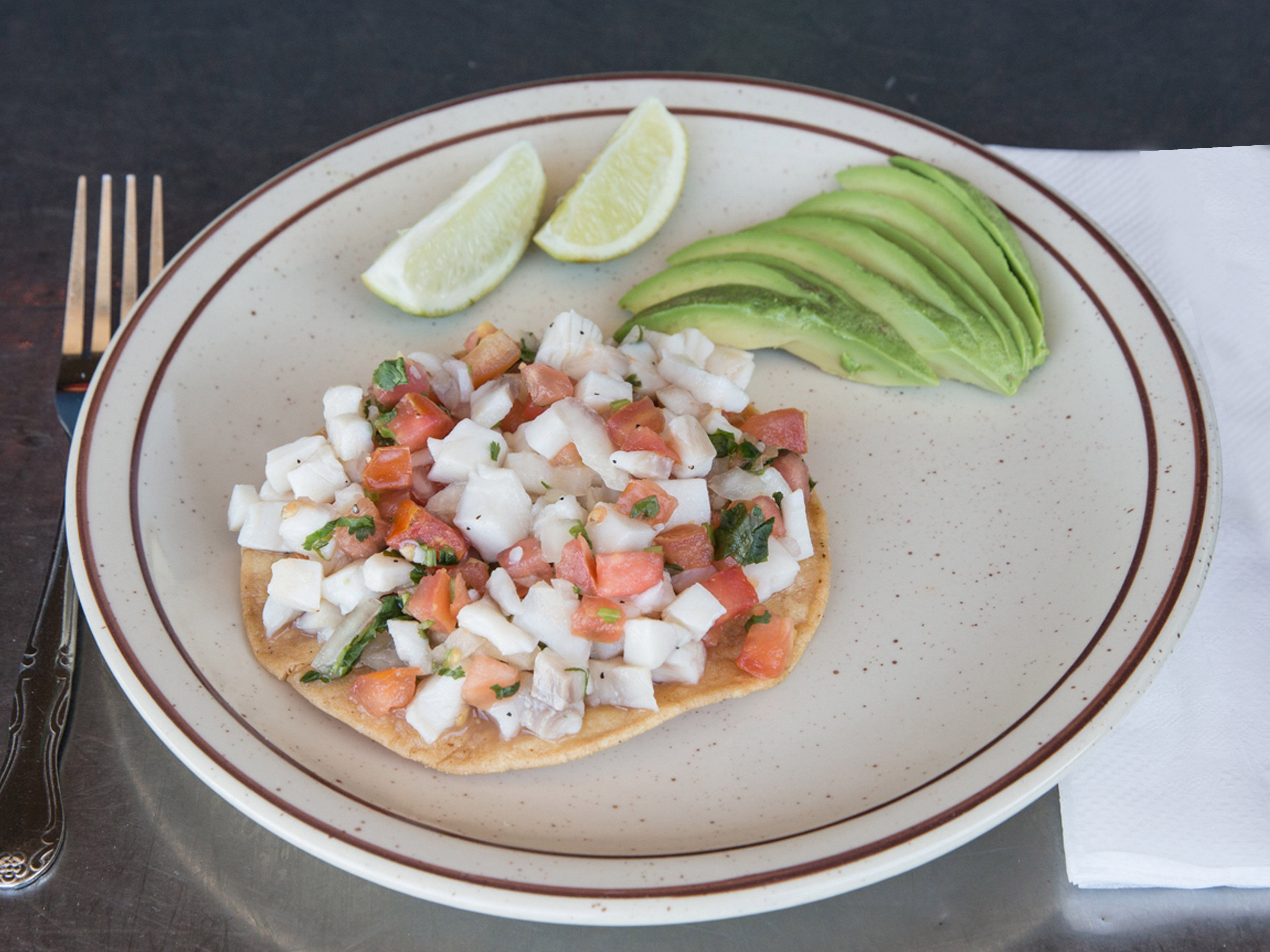 Order Ceviche Tostada food online from Great Mex store, Newport Beach on bringmethat.com
